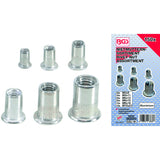 Srieginių kniedžių galvučių asortimentas | aliuminis | 150 vnt. (14127)