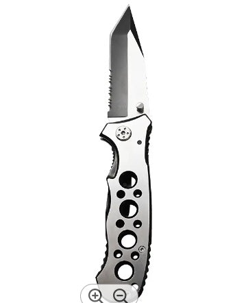 Lenktinis peilis | Juodos apdailos ašmenų kraštas | 20 cm (FK8A)