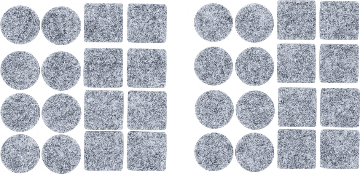 Veltinio padukų rinkinys | pilkas atspalvis | 32 vnt. (80704)