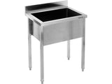 Стол из нержавеющей стали с просторной мойкой / раковиной 60 x 60 cm