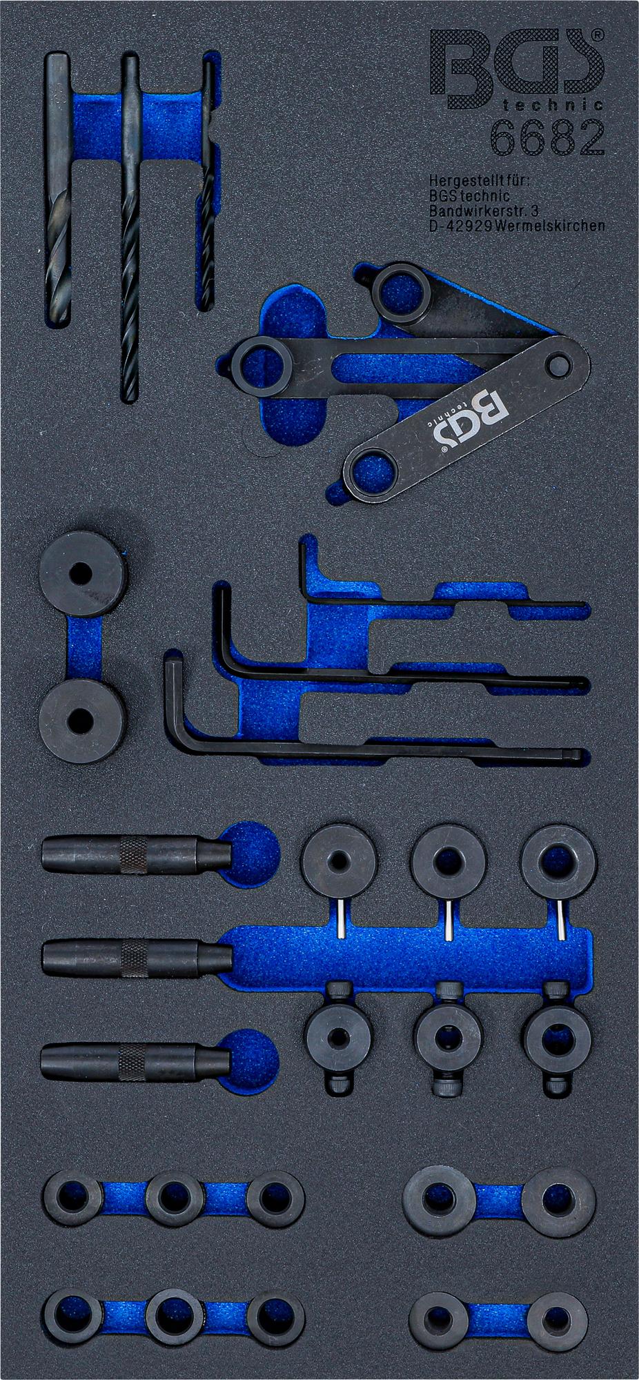 Cilindrų galvutės gręžimo / užlūžusių varžtų / matuoklių įrankių rinkinys | 28 vnt. (6682)