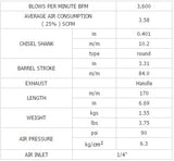 Pneumatinis plaktukas su rinkiniu | 7 vnt. (BW-3190ER)