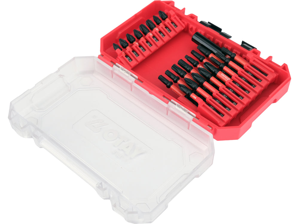 Impact bit and adapter set | 1/4" | 24 pcs (YT-78075)