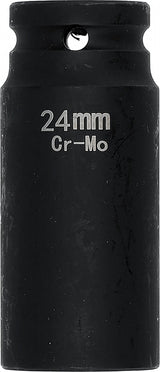 Galvutė smūginė šešiakampė ilga | 12,5 mm (1/2") | 24 mm (YT-10297)