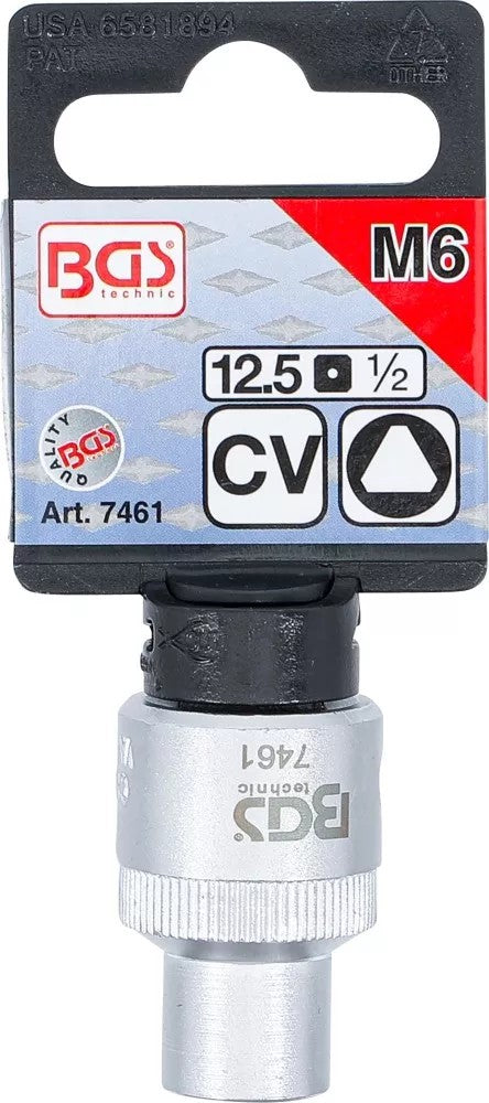 Trikampė galvutė įpurškimo siurblio remontui 1/2", M6 (10 mm) (7461)