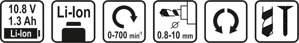 Akumuliatorinis suktukas LI- ION 10,8V 1,3 AH (78981)