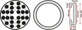 Guminis padas | auto keltuvams | Ø 120 mm (6471)