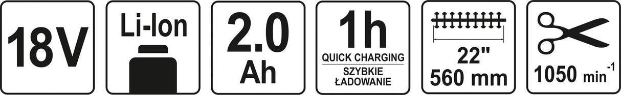 Akumuliatorinė krūmapjovė | 18V (YT-82832)