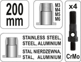 Kniediklis srieginėms kniedėms | M3/M4/M5/M6 (YT-36140)
