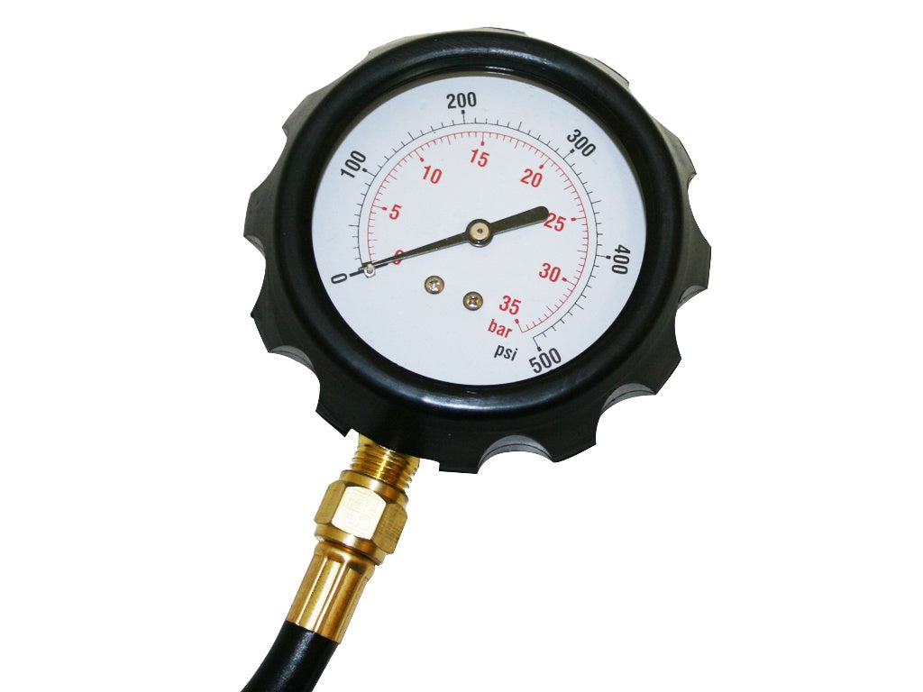 Tepalo slėgio matuoklis su antgaliais | 0-500 PSI | ilga žarna (57675V)