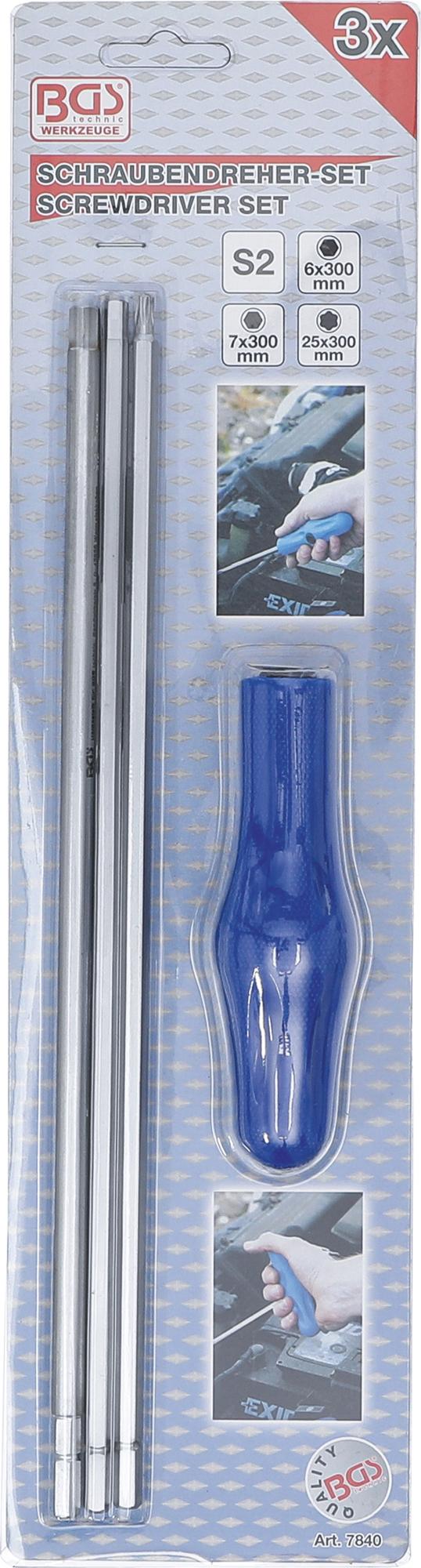 Specialus atsuktuvų rinkinys | priekinių žibintų koregavimui | T-Star (Torx) / hex šešiakampis | 4 vnt. (7840)