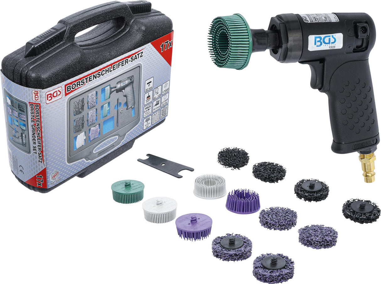 Orinis kampinis šlifuoklis | su rinkiniu | 17 vnt. (3328)