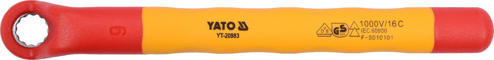 Izoliuotas veržliaraktis elektrikui kilpinis 9mm VDE (YT-20983)