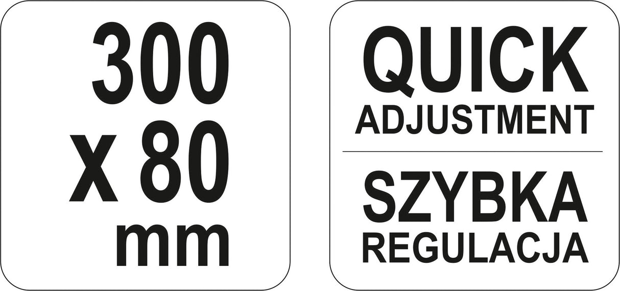 Spaustuvai F-tipo | kaltinis plienas | chromuoti | 300x80 mm (YT-64112)