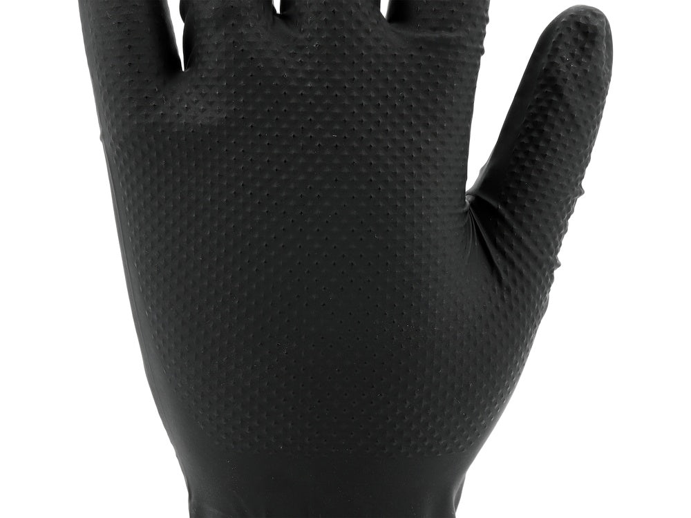 Vienkartinės nitrilinės pirštinės deimantine tekstūra | 50 vnt | dydis M (8) (YT-74741)