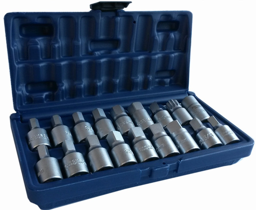 Alyvos kamščių atsukimo galvučių rinkinys 18vnt. "Stahlberg" (GE2405)