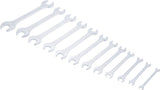 Plokščių raktų rinkinys atvirais galais | 6 x 7 - 30 x 32 mm | 12 vnt. (1233)