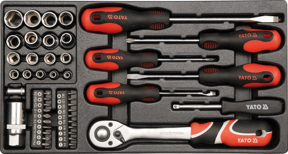 Įrankių rinkinys su metaline dėže ir stalčiais | 80 vnt. (YT-38951)