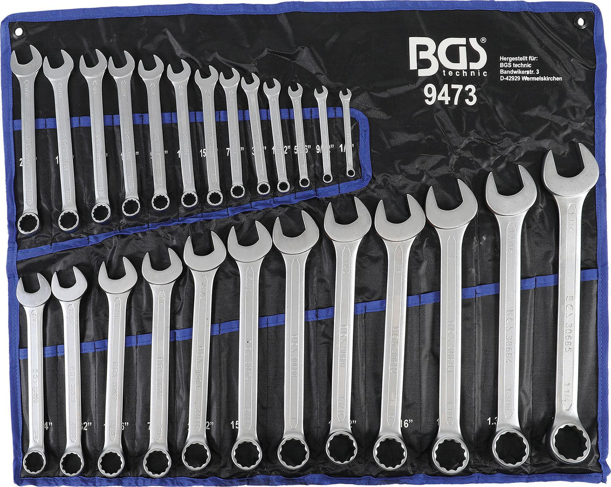 COMBINATION SPANNER SET | INCH SIZES | 1/4" - 1.1/4" | 25 PCS. (9473)