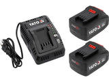 2 x 4.0 Ah baterijų ir greito 4.5A įkroviklio rinkinys | 18V (YT-828510)