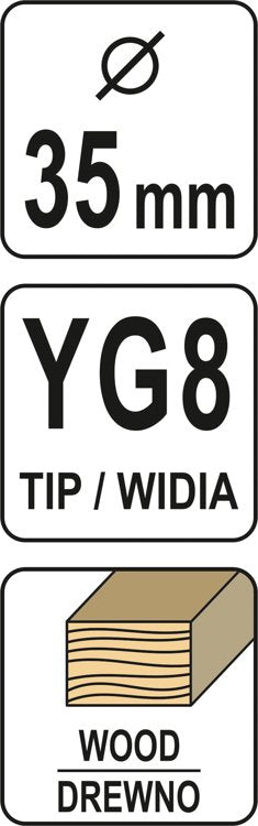 Grąžtas/freza medžiui | 35 mm (YT-33011)