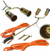 Dujinis degiklis su žarna ir 2 fakelais ilgas (AB0282)