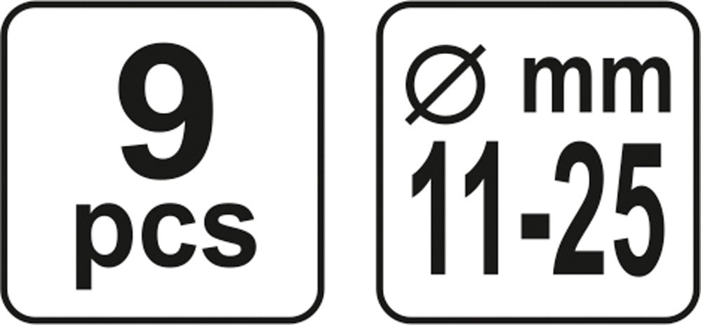 Sankabos centravimo komplektas | 9 vnt. (YT-06311)
