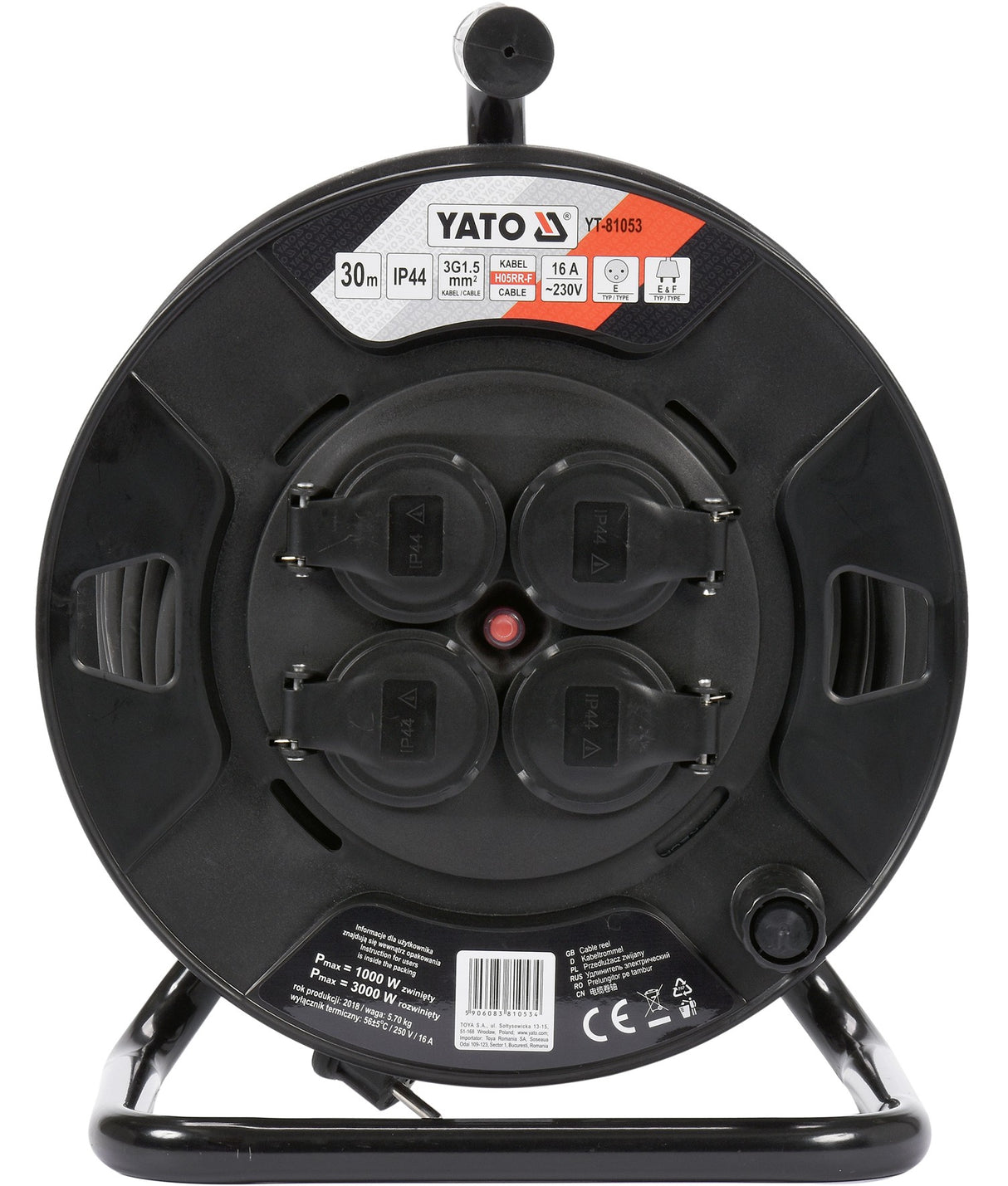 Ilgintuvas guminis su būgnu | 3х1,5 mm | 30 m (YT-81053)