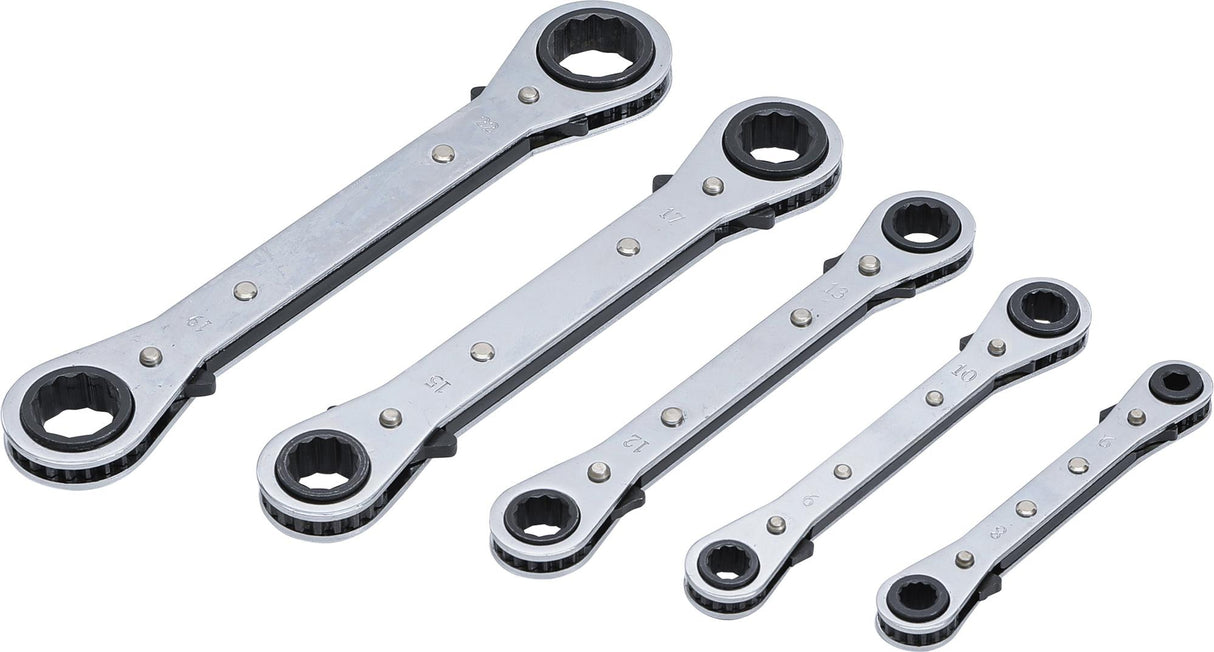 Dvipusiai terkšliniai veržliarakčiai | su reversu | 6 x 8-19 x 22 mm | 5 vnt. (1450)