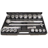 Galvučių komplektas 12 kampų | 20 mm (3/4") | 21 vnt. (ES-4228)