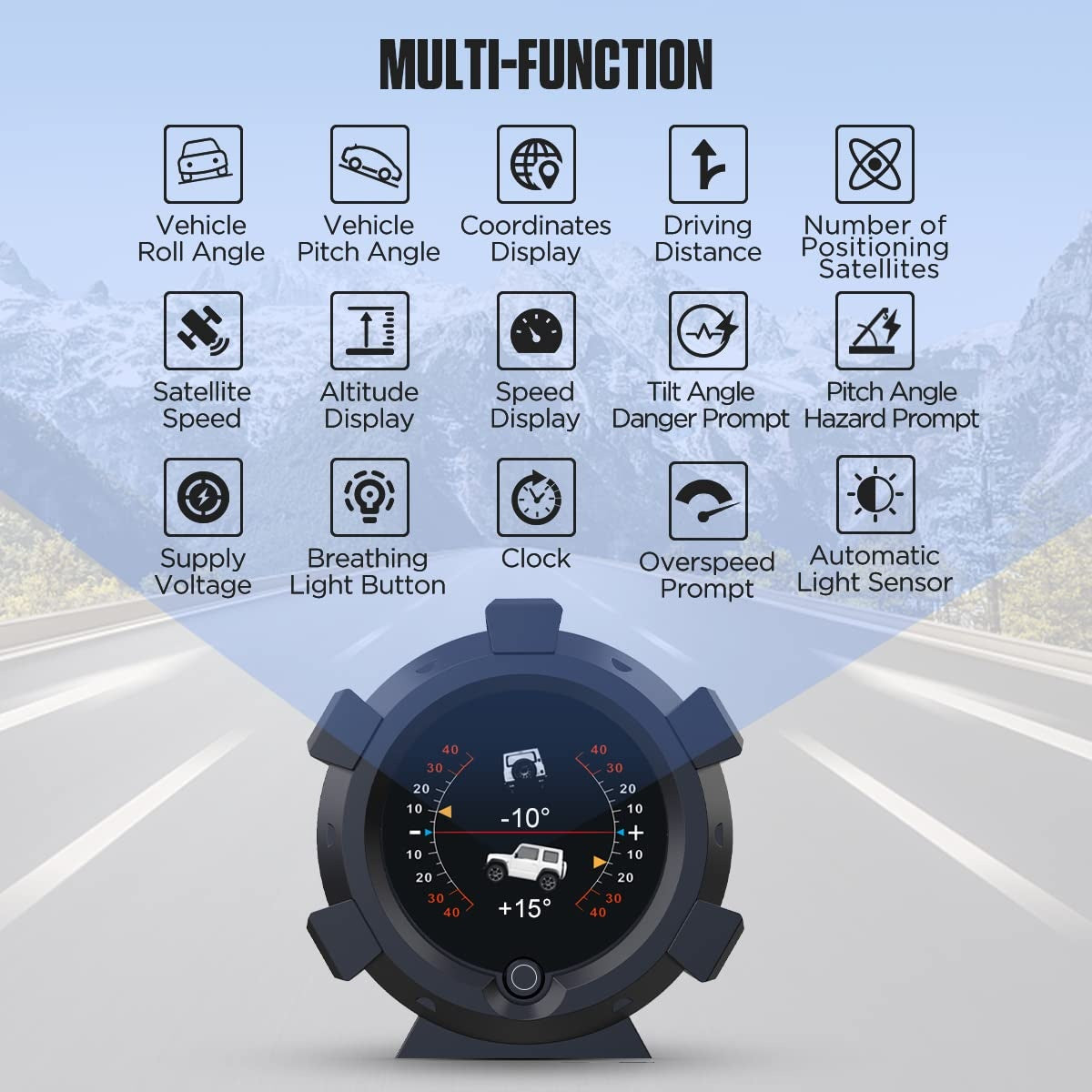 Išmanusis GPS nuolydžio matuoklis (SK095)