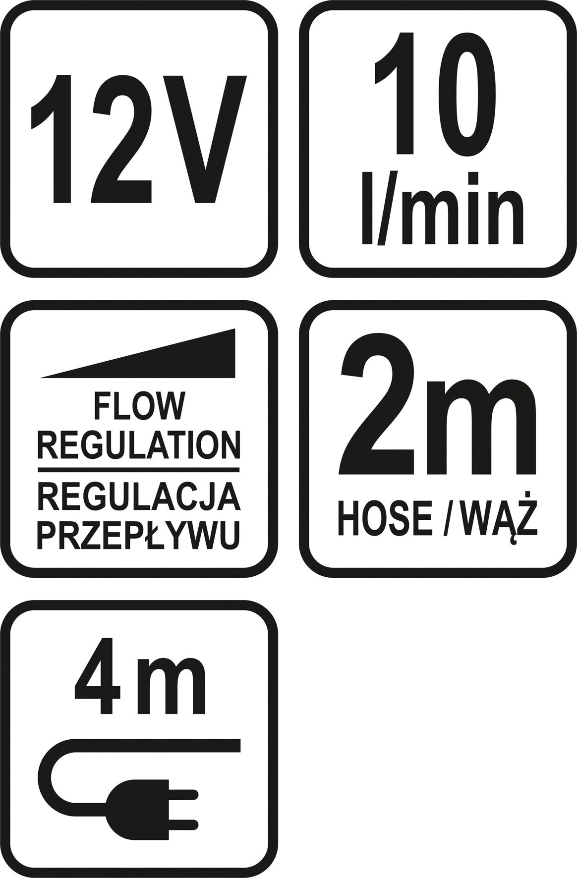 Nešiojamas turistinis dušas | 12V | 10L / min (82991)