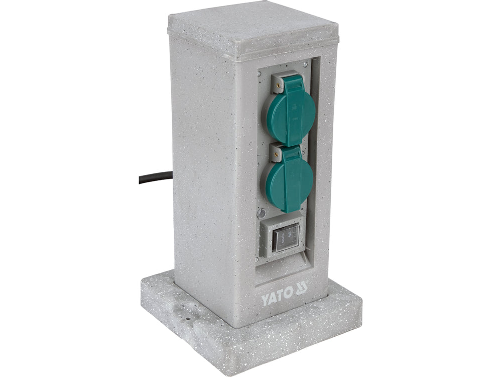 Outdoor socket in imitation stone box | IP44 | 4 X 230V (YT-81273)