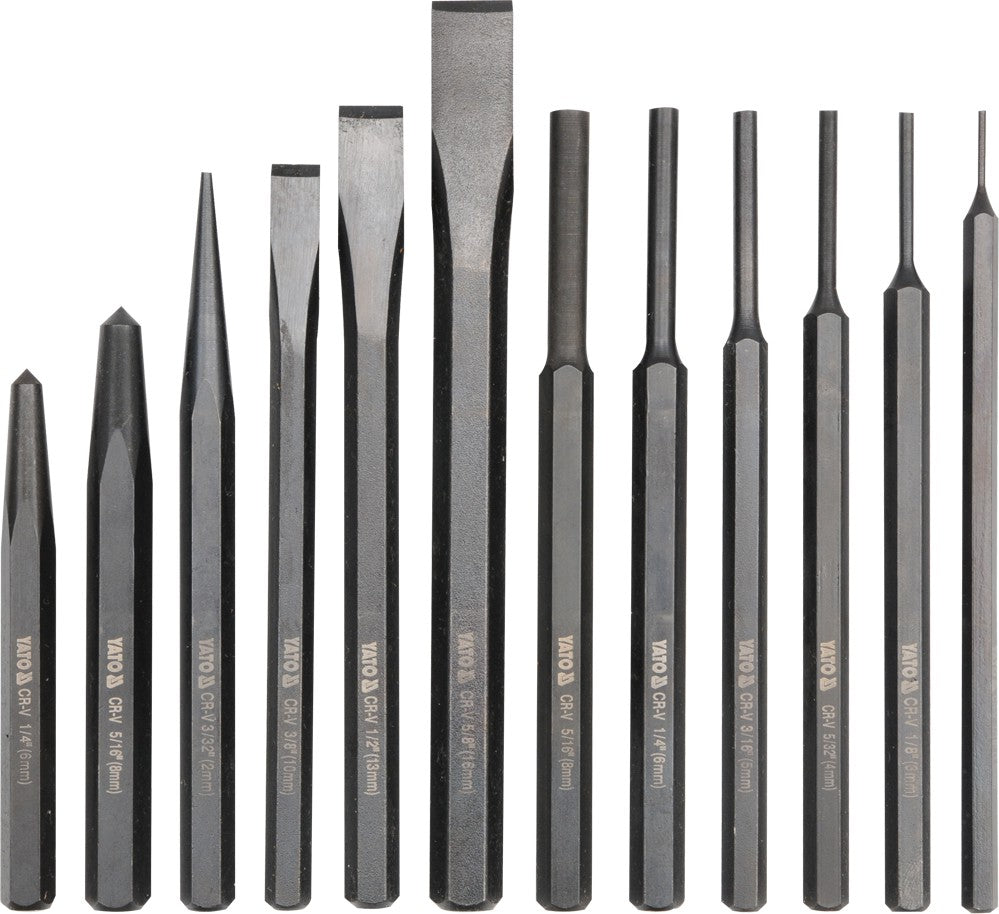 Išmušėjų komplektas | 12 vnt. (YT-4714)