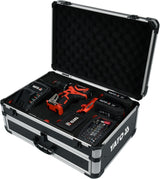 Akumuliatorinis bešepetėlinis gręžtuvas / suktukas | su rinkiniu 18V, 2 akum. | 126 vnt. (YT-44250)