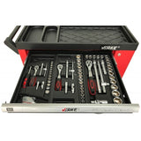 Įrankių spintelė ant ratukų | 7 stalčiai | 1 šoninės durys | su įrankiais (H7006)