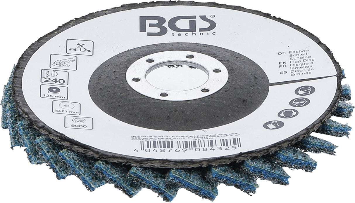 Šlifavimo diskas lapelinis | neaustinė medžiaga | Ø 125 mm | P 240 (74476)