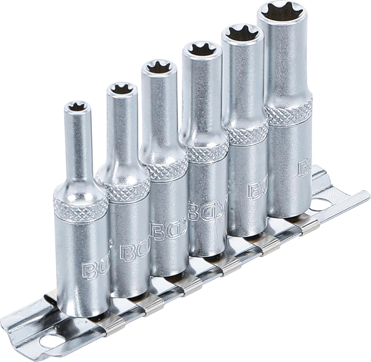 Galvučių rinkinys E-Tipas | ilgos | 6.3 mm (1/4") | E4 - E10 | 6 vnt. (6403)