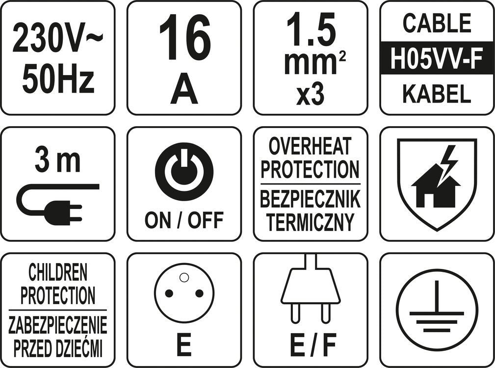 Elektrinis ilgintuvas | 5 lizdai | 1.5 mm² | 3 m (72370)