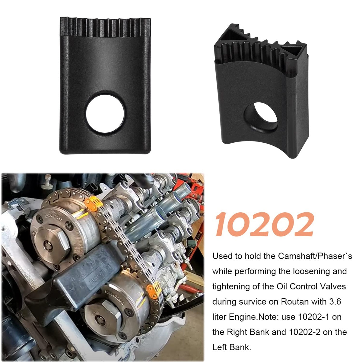 Skirstomojo veleno fazės paskirstymo grandinės įrankiai | VW Chrysler Dodge 3.6L 10200A+10202 (JK36)