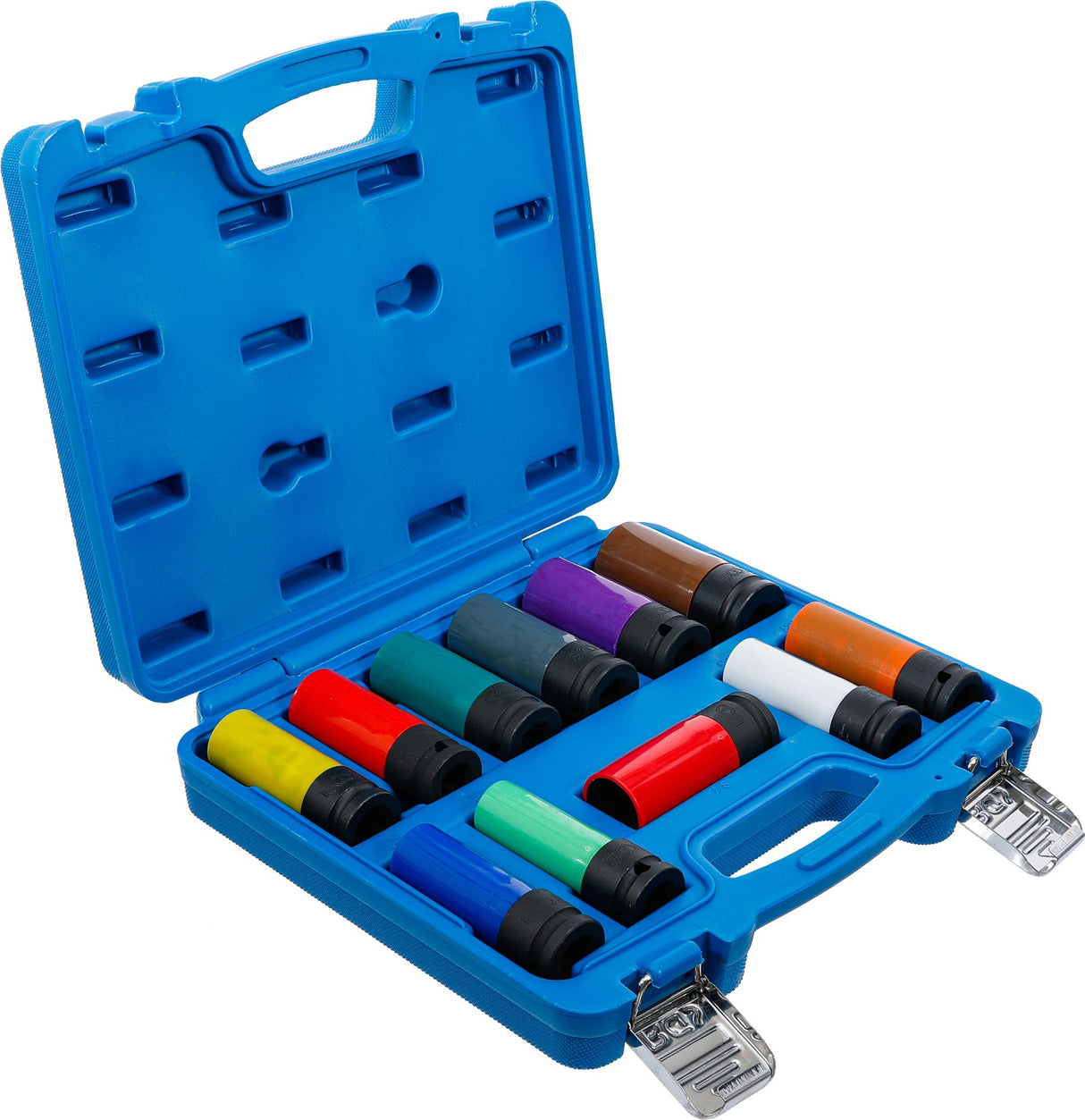 Apsauginių smūginių galvučių rinkinys | 12,5 mm (1/2") | 15 - 27 mm ir kitos specialios ratų galvutės | 11 vnt. (74254)