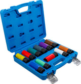 Apsauginių smūginių galvučių rinkinys | 12,5 mm (1/2") | 15 - 27 mm ir kitos specialios ratų galvutės | 11 vnt. (74254)