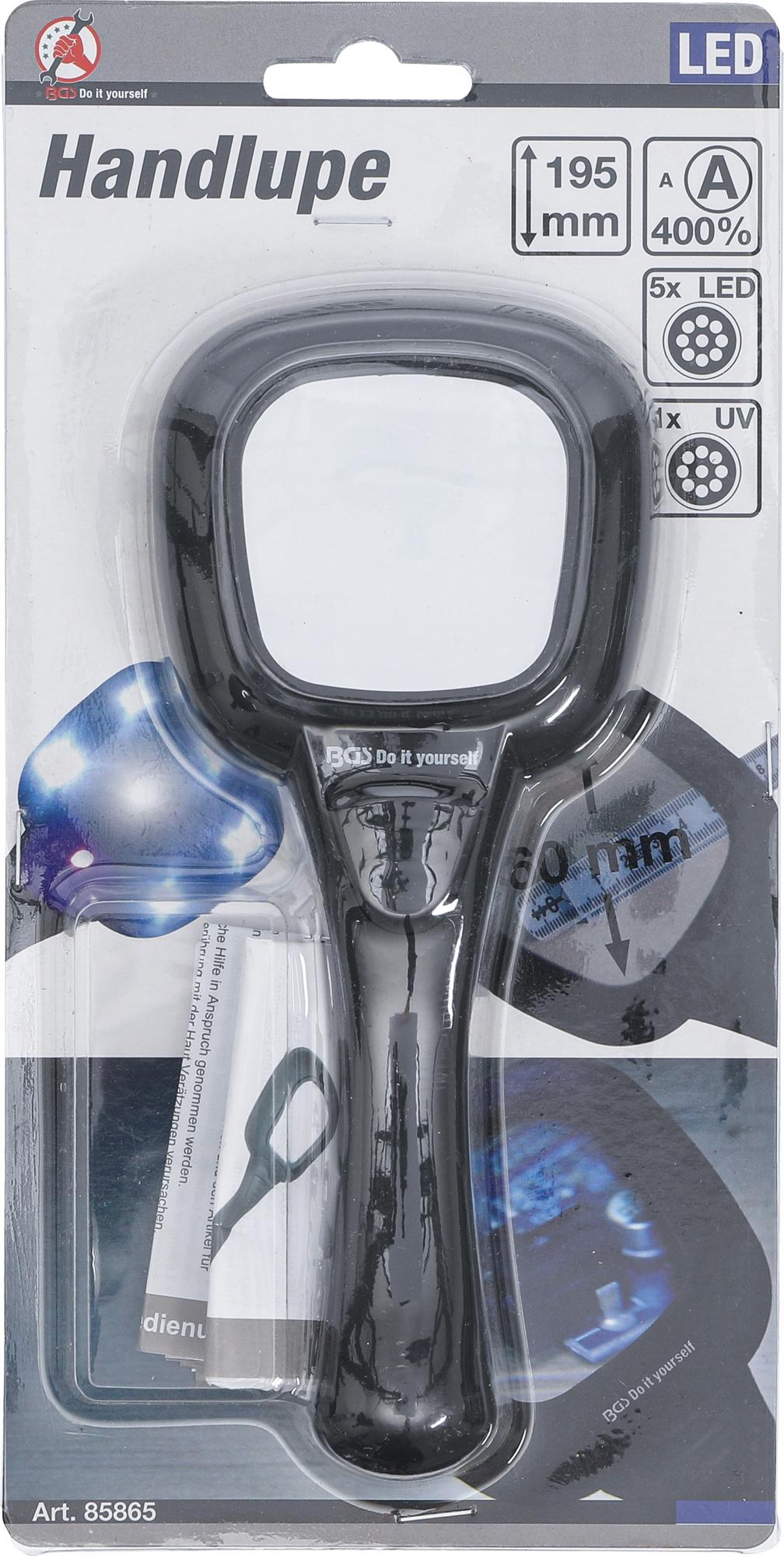 Didinamasis stiklas / lupa | LED (85865)
