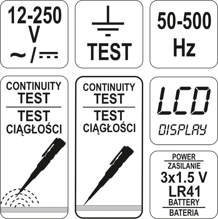 Тестер напряжения цифровой | AC/DC | 12-220V
