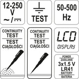 Тестер напряжения цифровой | AC/DC | 12-220V