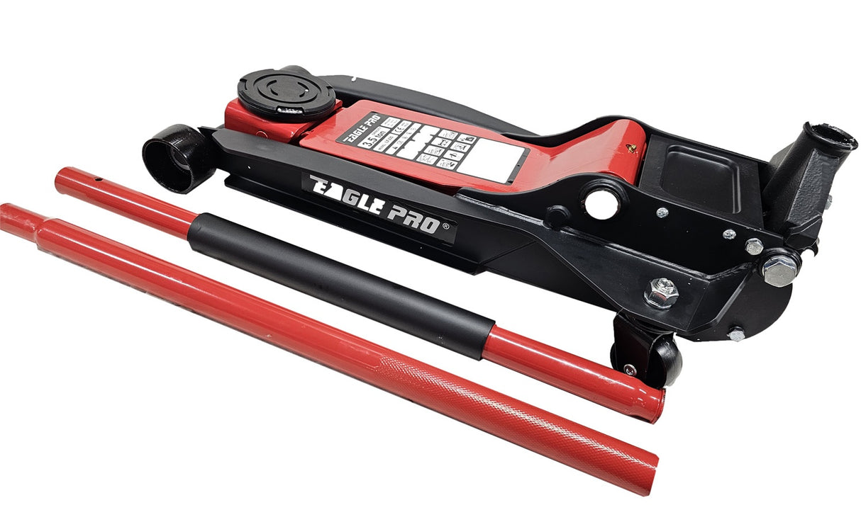 Domkratas ant ratukų | hidraulinis | dvigubas stūmoklis | 95-540 mm | 3.5 t. (LFJ35)