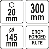 Spyruoklių suspaudėjai | Mercedes | 300 mm (YT-25472)