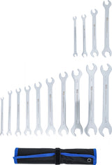 Itin plonų atvirų dvipusių raktų su terkšlės mechanizmu rinkinys | 6–22 mm | 1/4"-3/4" | 14 vnt. (74584)