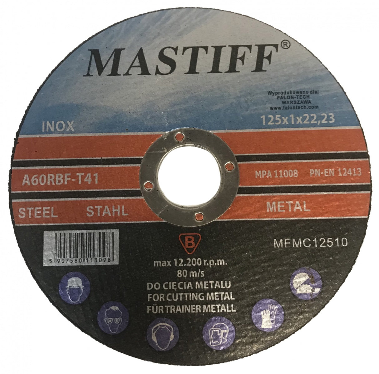 Pjovimo diskas metalui | 125x1.0x22,23 (A60TBF-10)