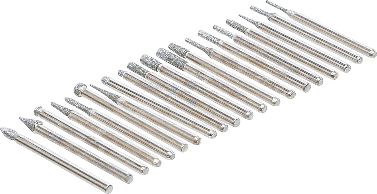 Deimantiniai šlifavimo ir frezavimo grąžtai | 20 vnt. (1607)